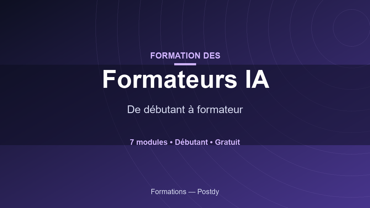 Formation des Formateurs IA — de débutant à formateur