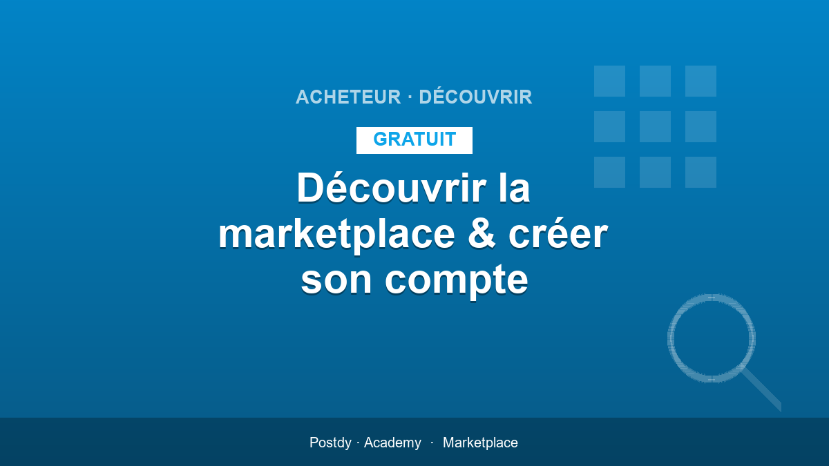 Descubrir el marketplace Postdy y crear tu cuenta