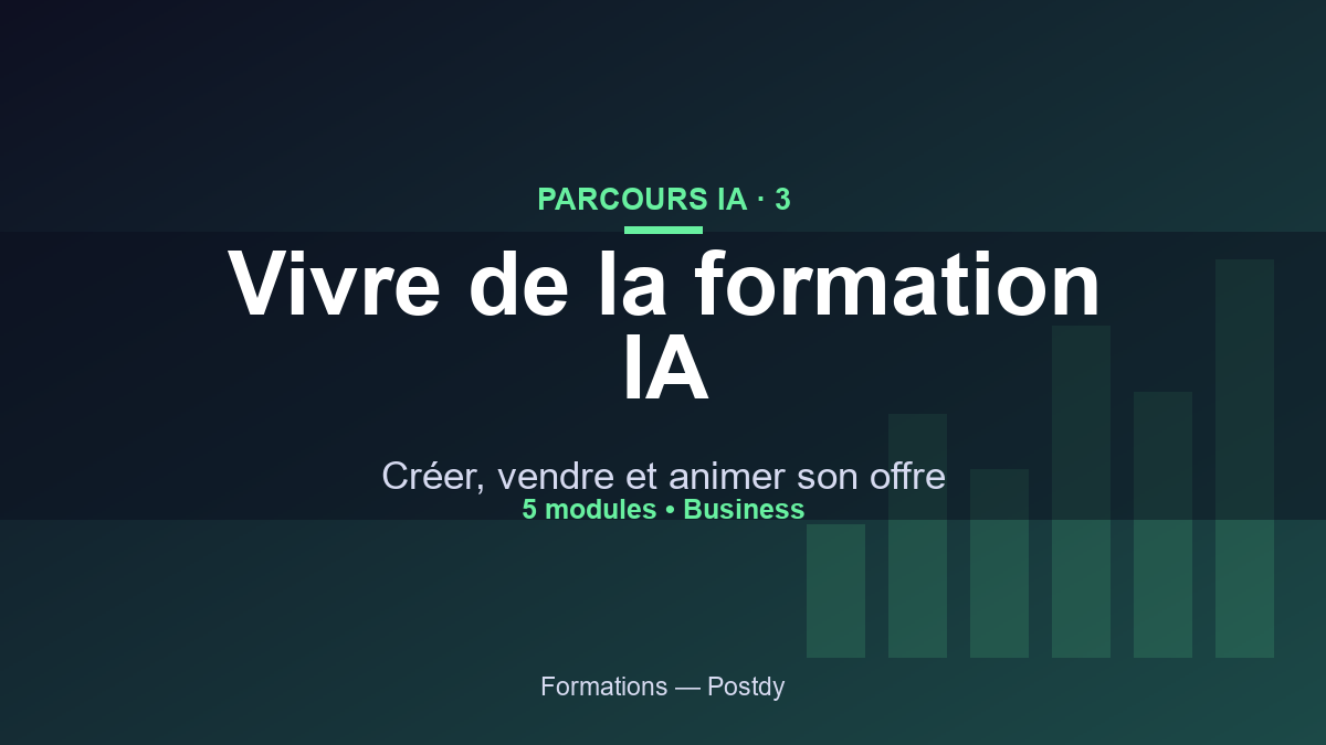 Vivre de la formation IA