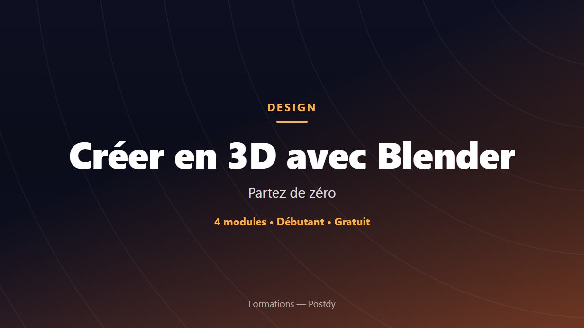 Créer en 3D avec Blender