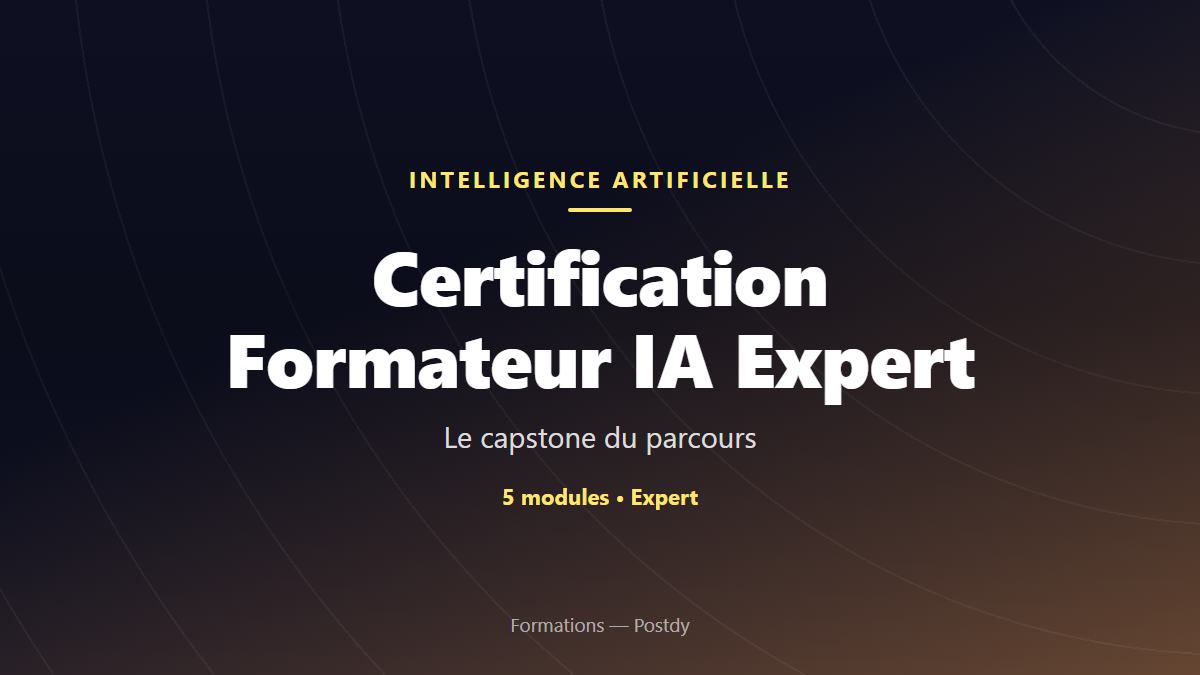 Certification Formateur IA Expert