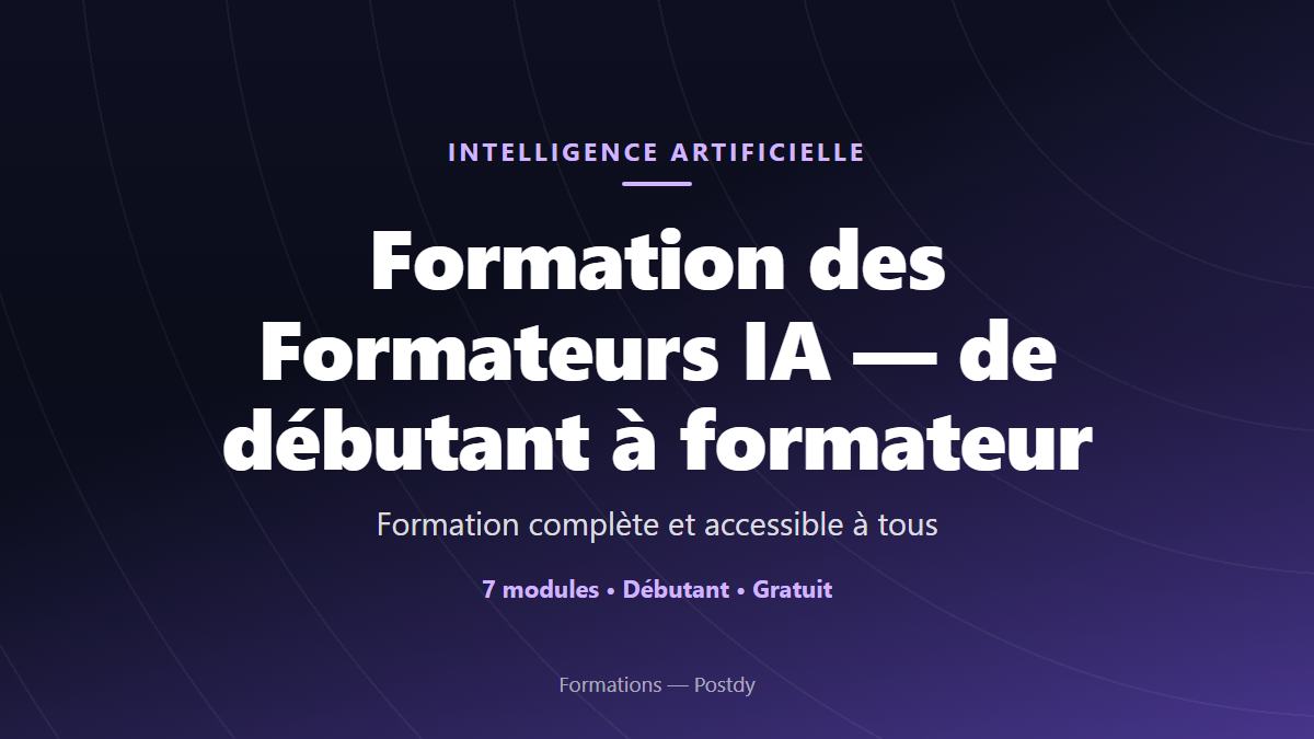 Formation des Formateurs IA — de débutant à formateur