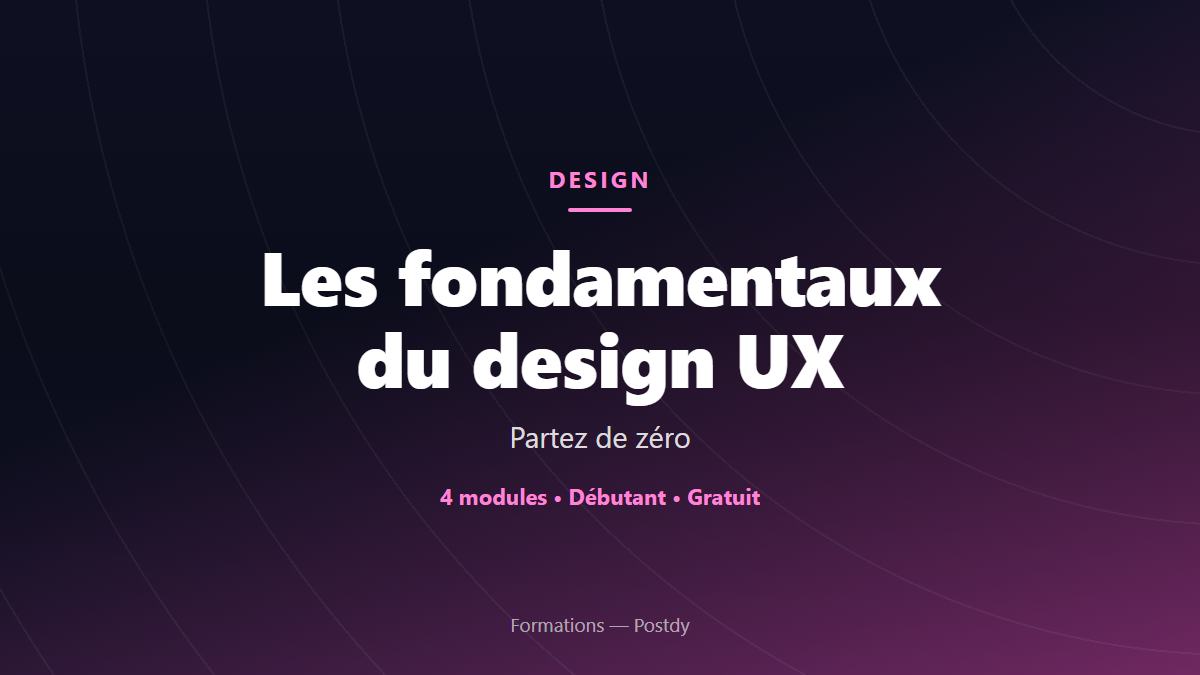 Les fondamentaux du design UX