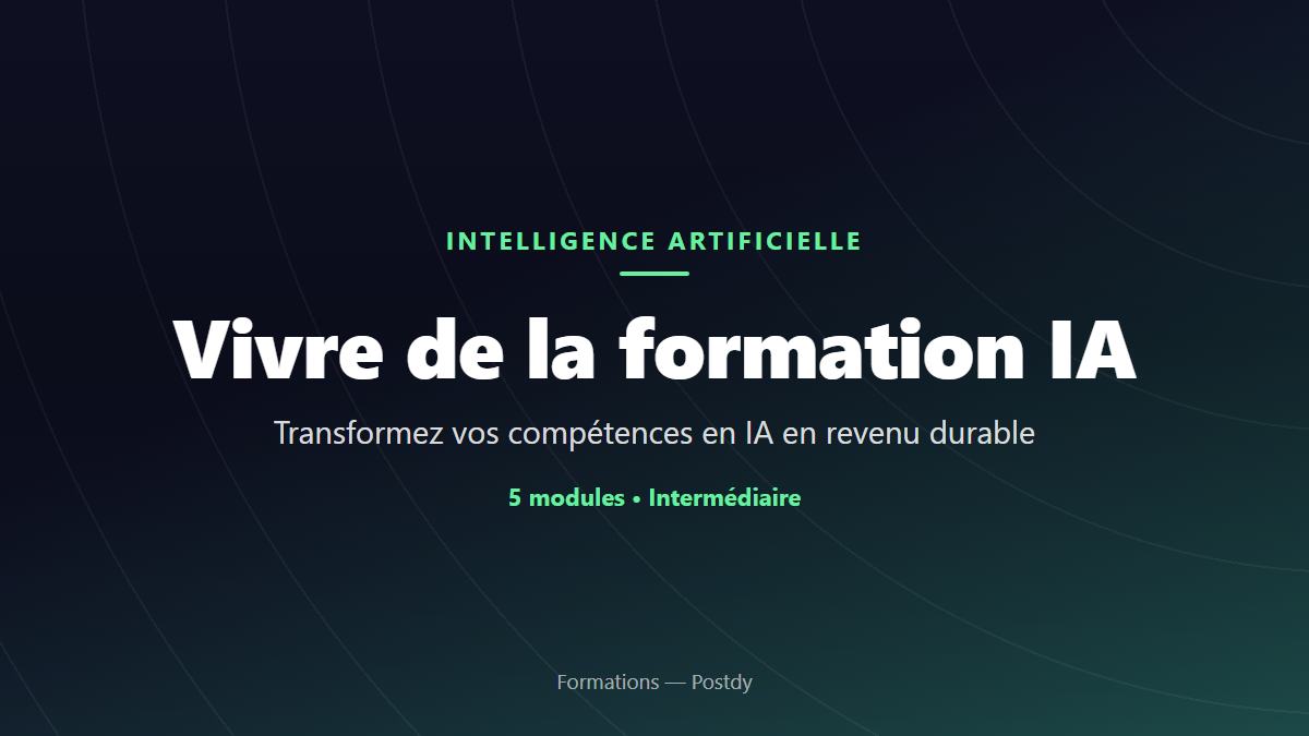 Vivre de la formation IA